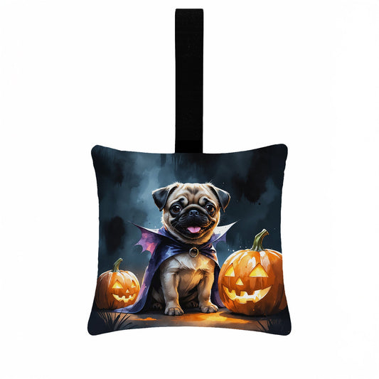 Pug Puppy Halloween Mini Hanging Pillow Ornament 3.5 × 3.5