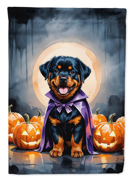 Rottweiler Puppy Halloween Garden Flag