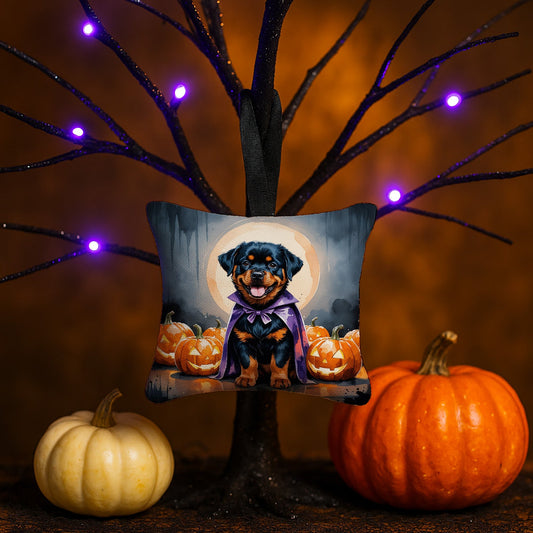 Rottweiler Puppy Halloween Mini Hanging Pillow Ornament 3.5 × 3.5