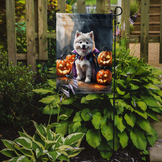 Samoyed Puppy Halloween Garden Flag