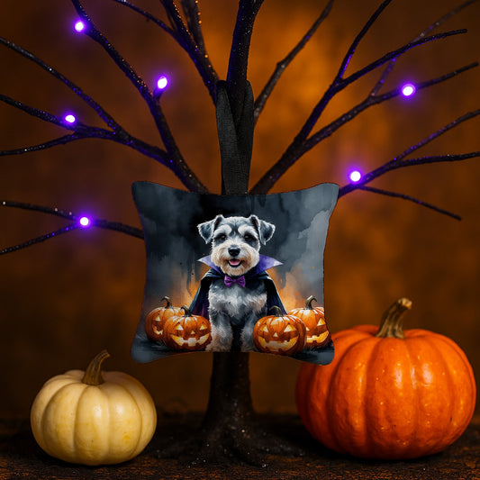 Schnauzer Puppy Halloween Mini Hanging Pillow Ornament 3.5 × 3.5