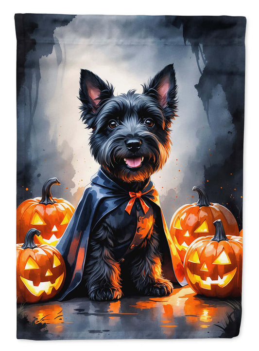 Scottish Terrier Puppy Halloween House Flag