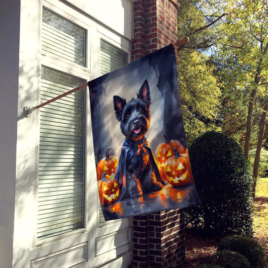 Scottish Terrier Puppy Halloween House Flag