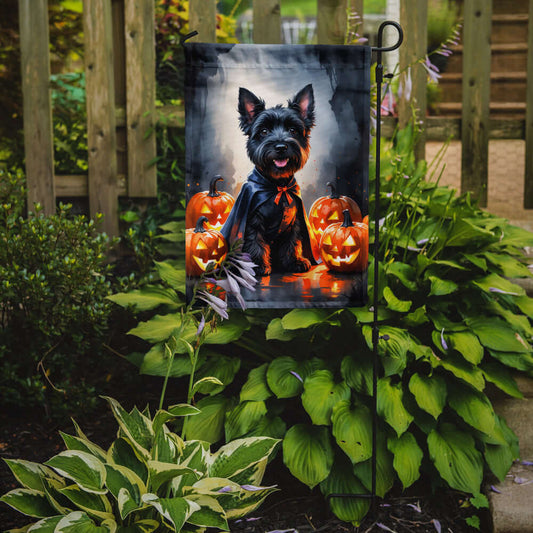 Scottish Terrier Puppy Halloween Garden Flag