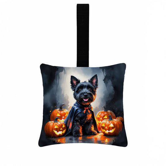 Scottish Terrier Puppy Halloween Mini Hanging Pillow Ornament 3.5 × 3.5