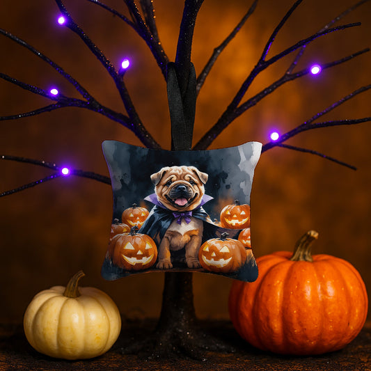 Shar Pei Puppy Halloween Mini Hanging Pillow Ornament 3.5 × 3.5