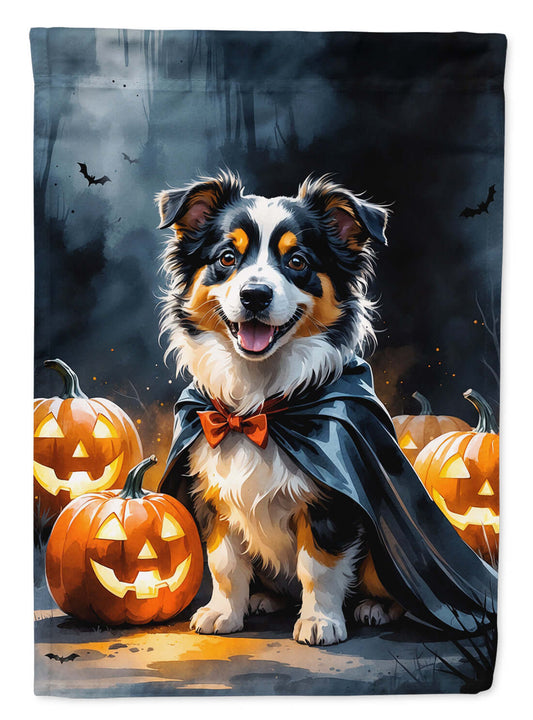 Sheltie Puppy Halloween House Flag