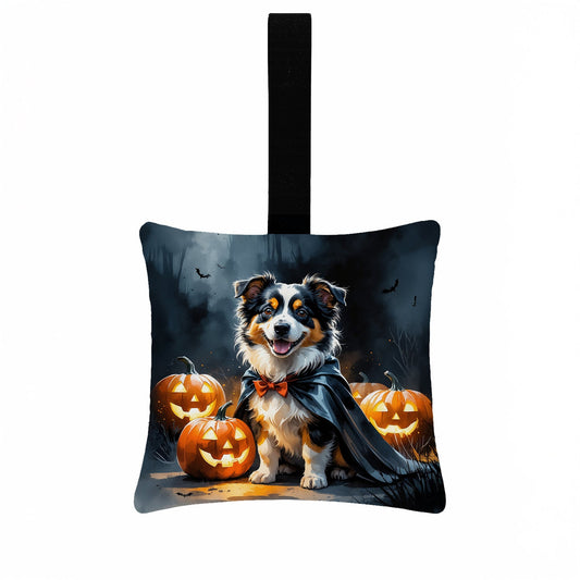 Sheltie Puppy Halloween Mini Hanging Pillow Ornament 3.5 × 3.5