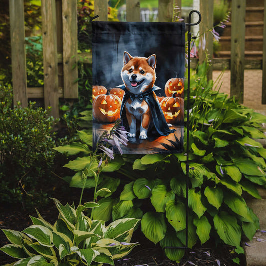 Shiba Inu Puppy Halloween Garden Flag