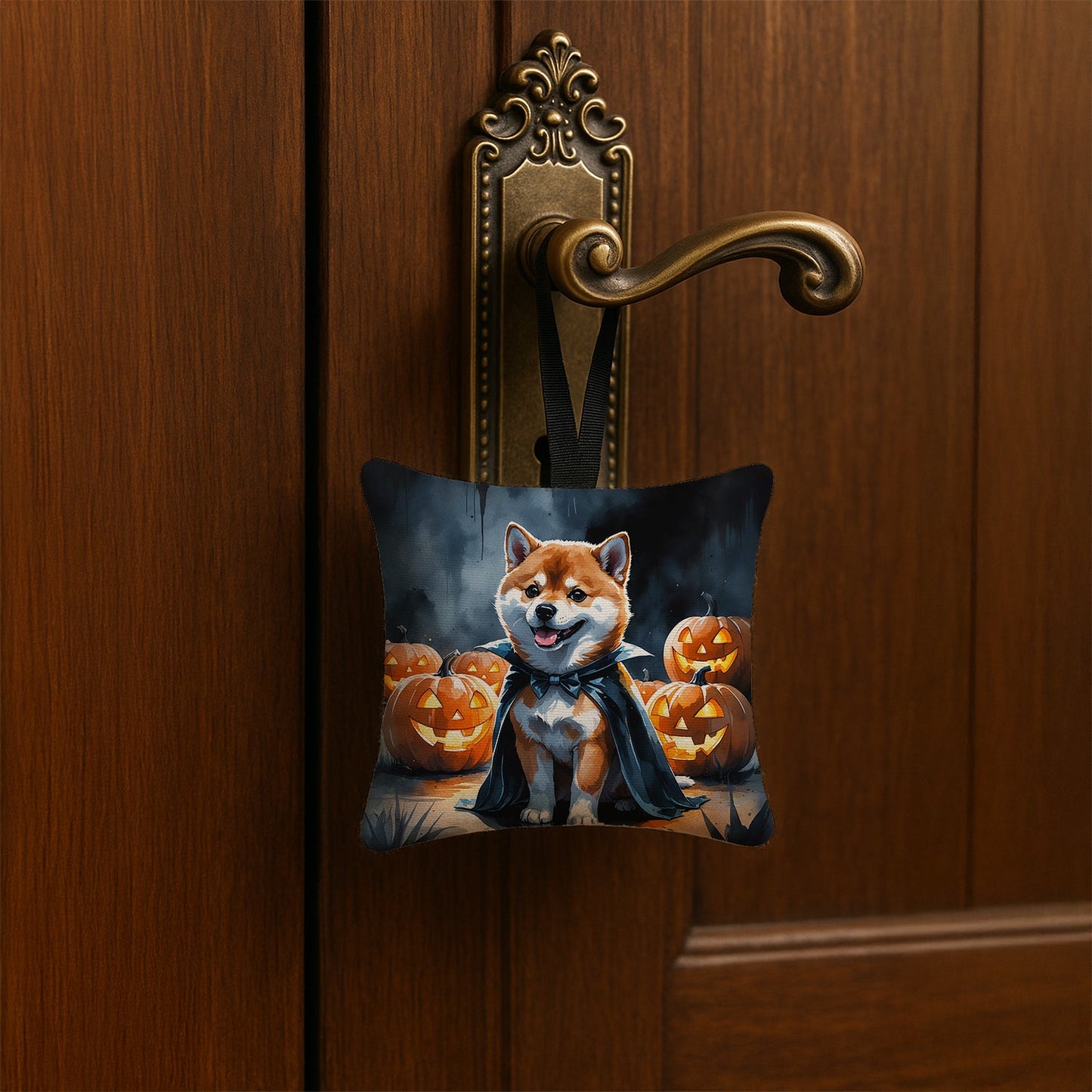 Shiba Inu Puppy Halloween Mini Hanging Pillow Ornament 3.5 × 3.5