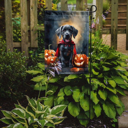 Weimaraner Puppy Halloween Garden Flag