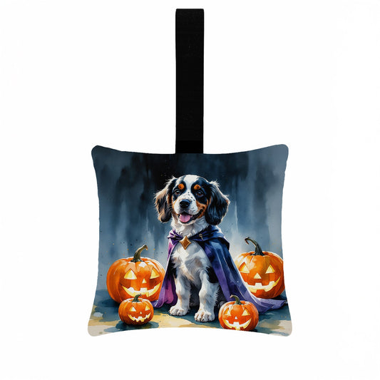 Welsh Springer Spaniel Puppy Halloween Mini Hanging Pillow Ornament 3.5 × 3.5