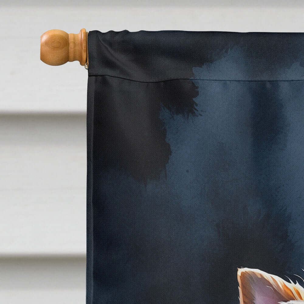 Yorkshire Terrier Puppy Halloween House Flag