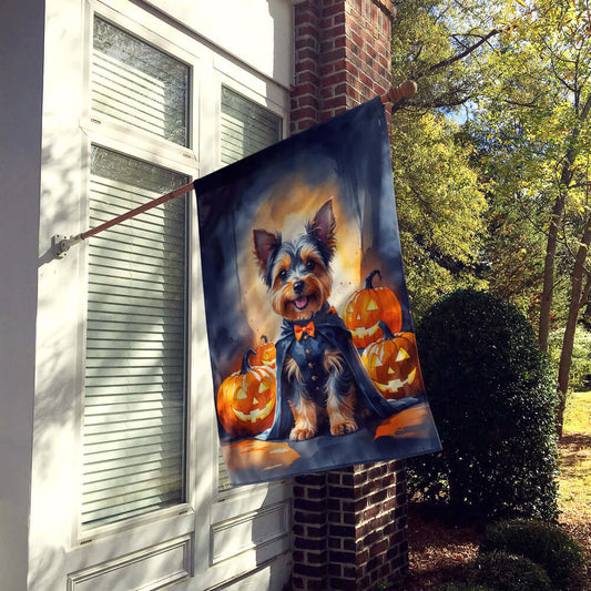 Yorkshire Terrier Yorkie Puppy Halloween House Flag