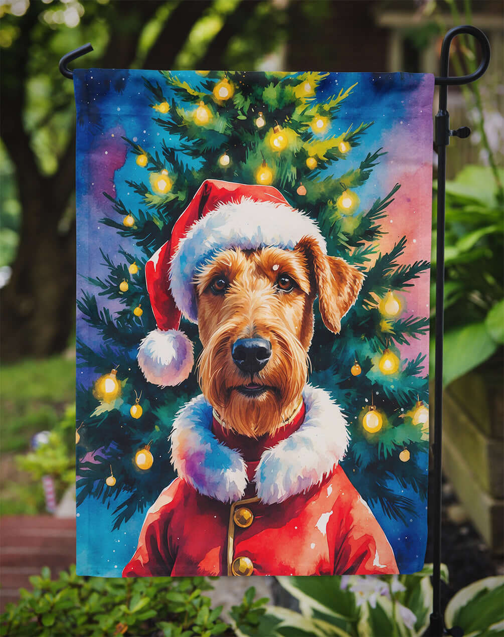 Airedale Terrier Christmas Garden Flag