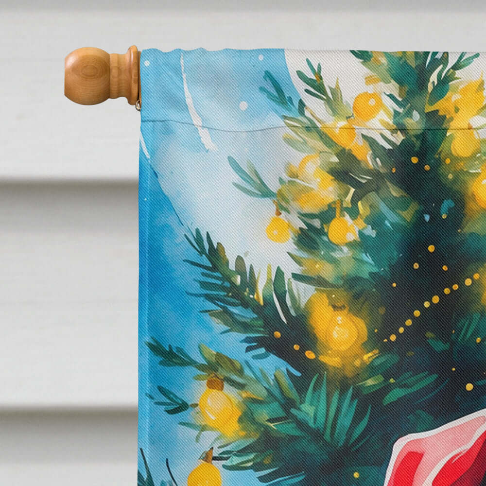 Beagle Christmas House Flag