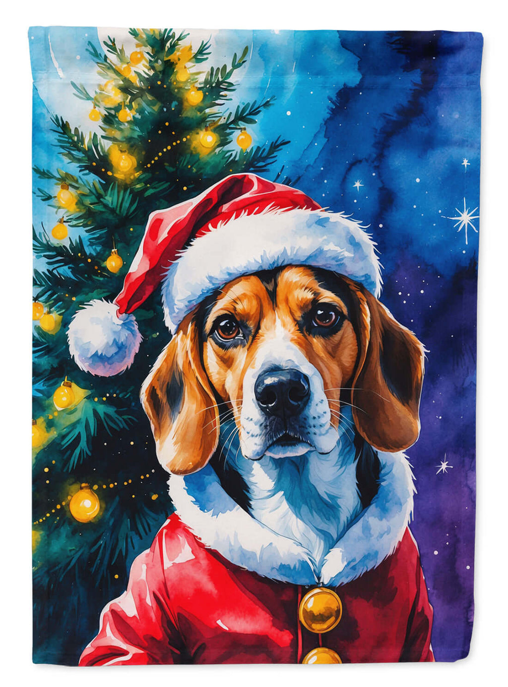 Beagle Christmas Garden Flag