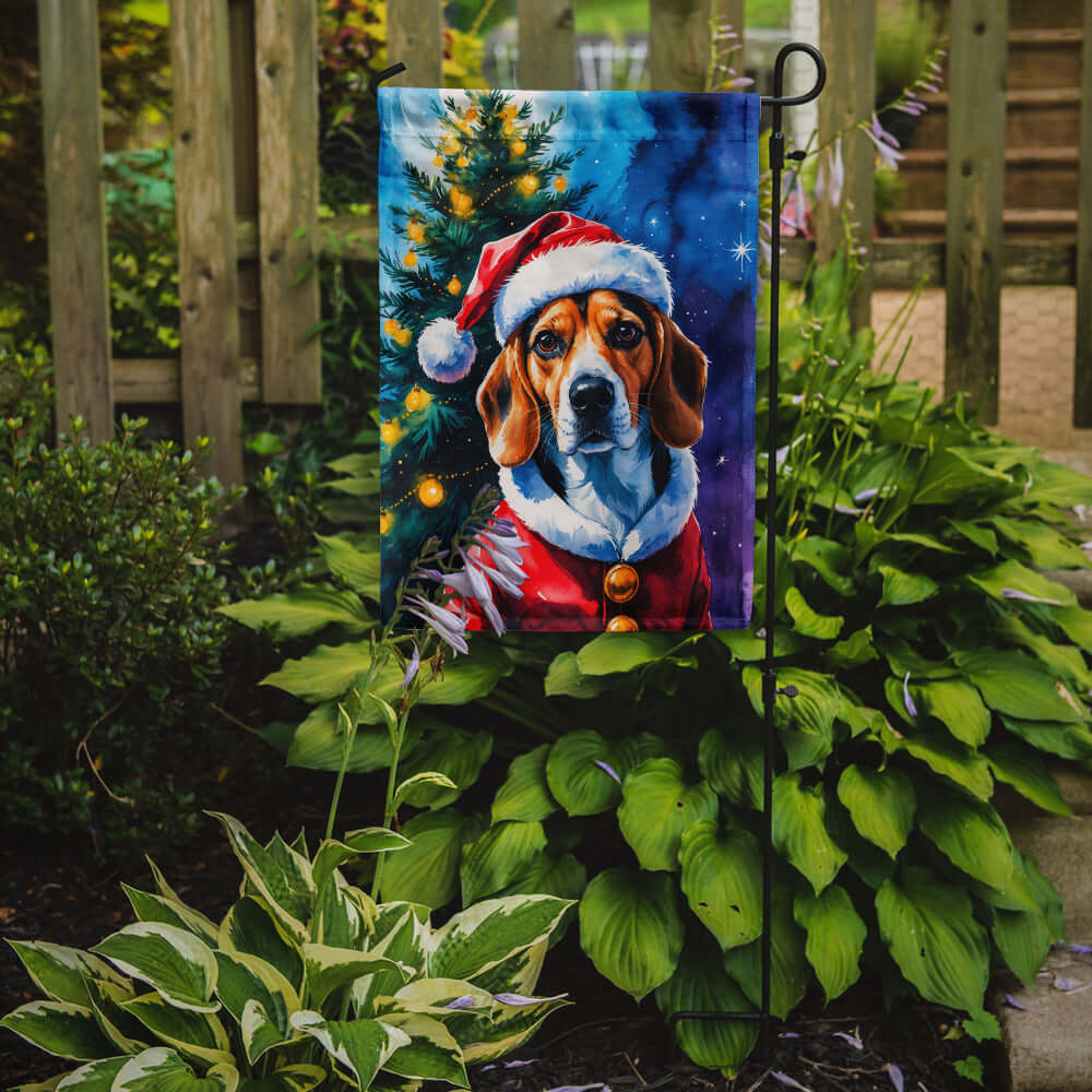 Beagle Christmas Garden Flag