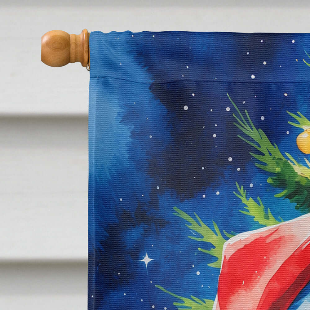 Black and Tan Chihuahua Christmas House Flag