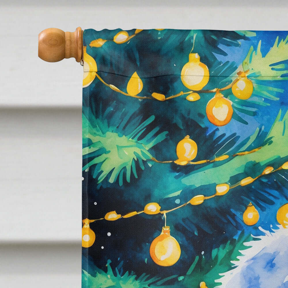 Dachshund Christmas House Flag