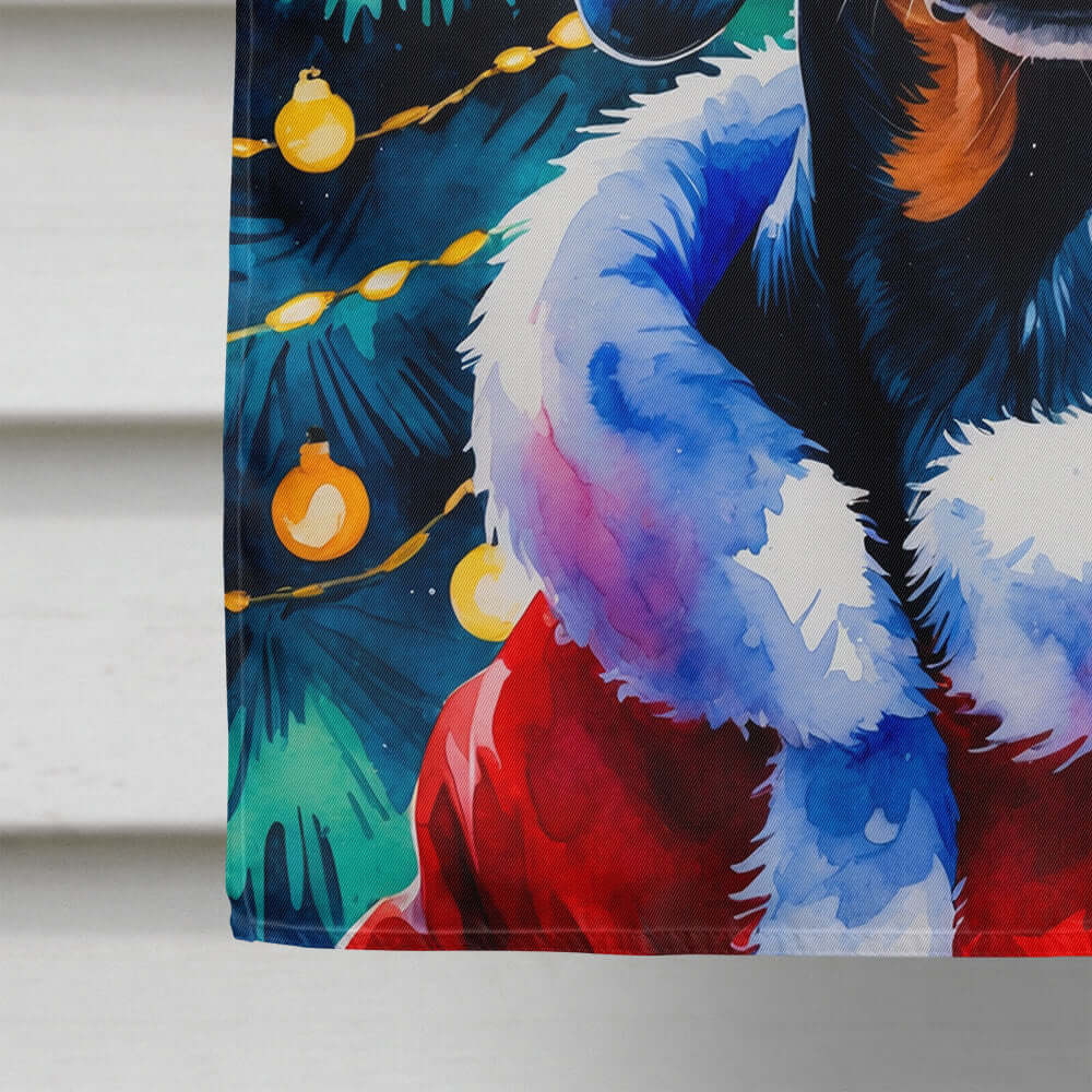 Dachshund Christmas House Flag