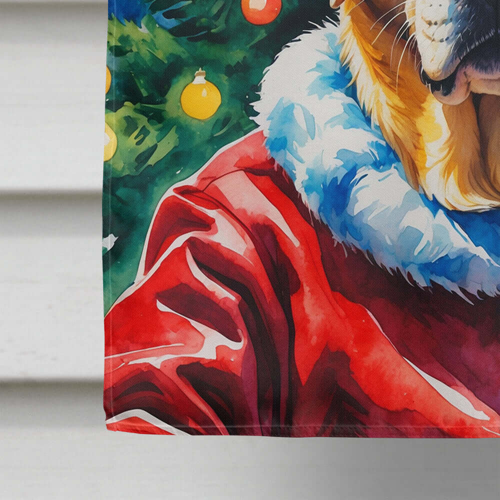 Yellow Labrador Retriever Christmas House Flag