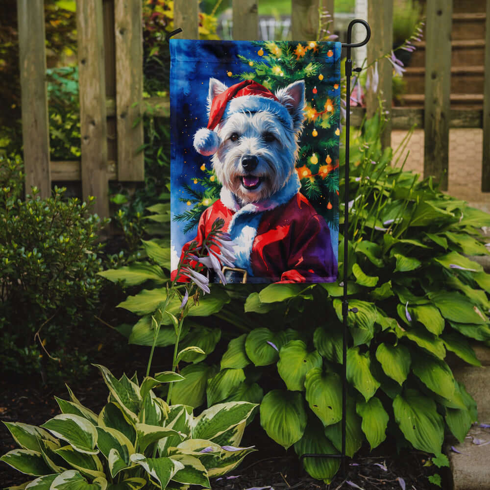 Westie Christmas Garden Flag