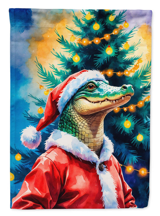 Alligator Christmas Garden Flag