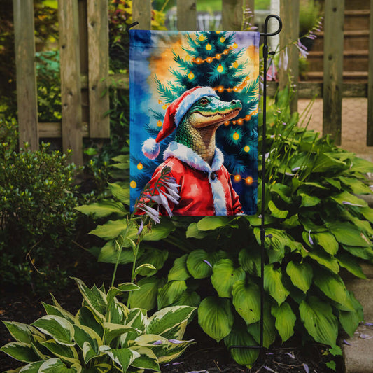 Alligator Christmas Garden Flag