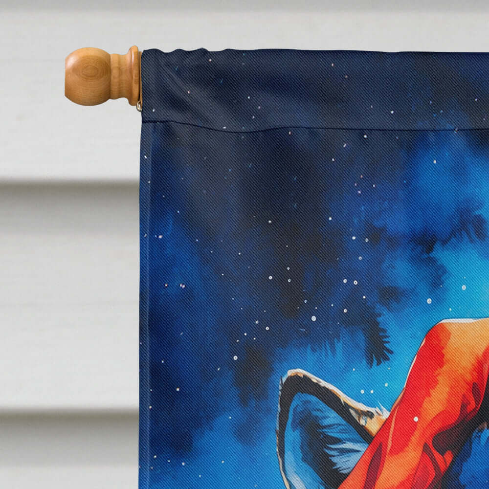 Wolf Christmas House Flag