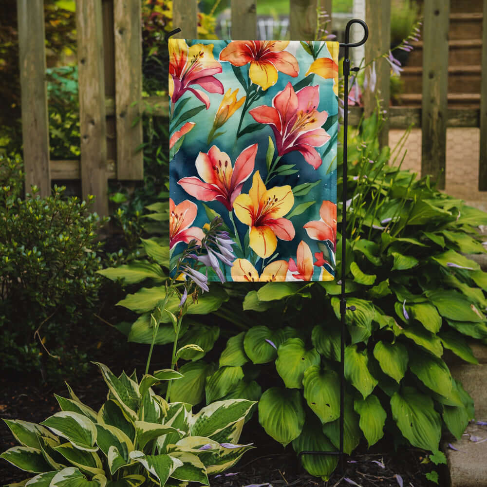 Alstroemerias Flowers Garden Flag