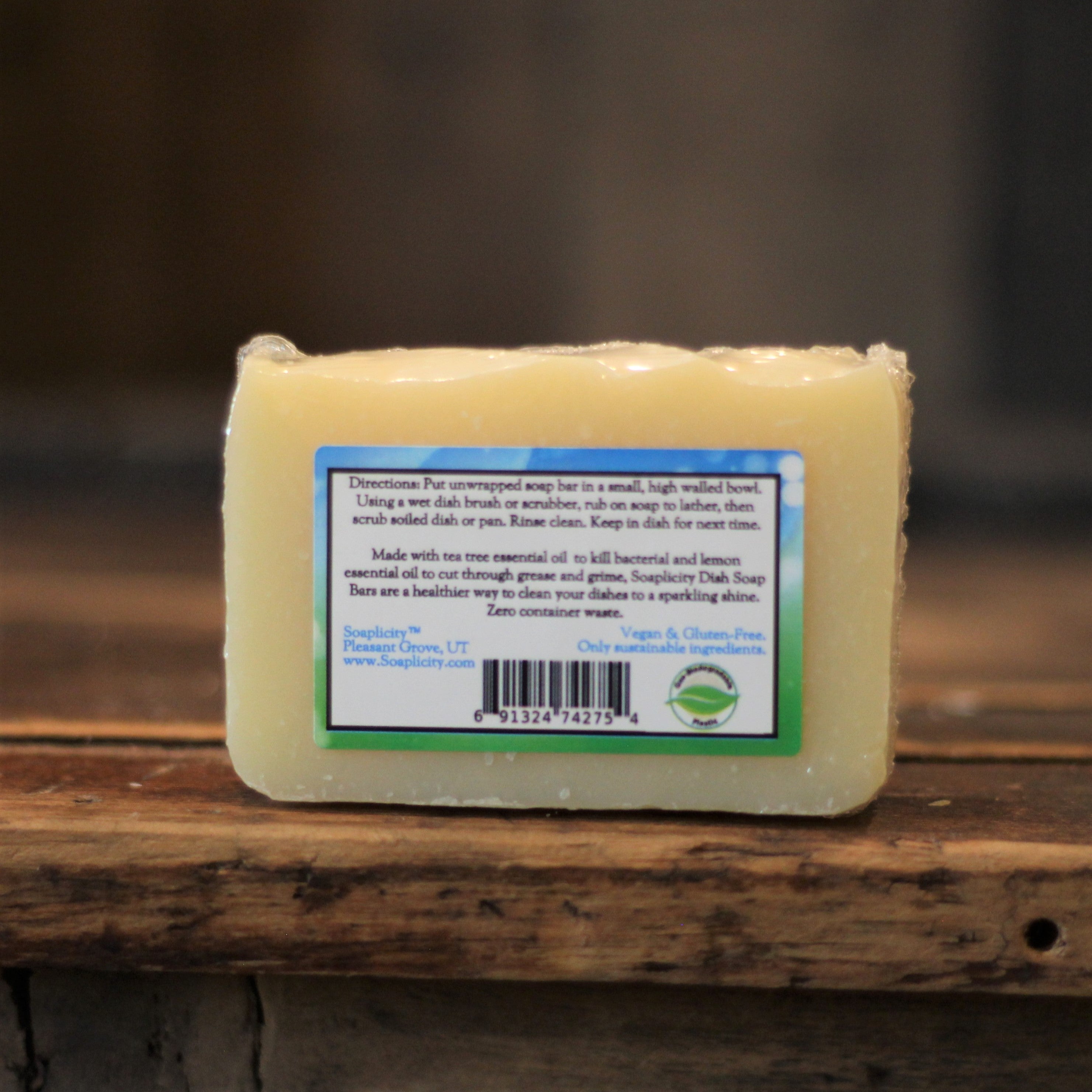 Dish Soap Bar with Aloe, Tea Tree & Lemon