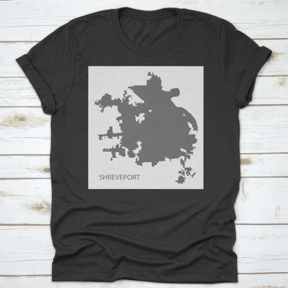 Shreveport Louisiana City Map Grey Illustration Silhouette Shape