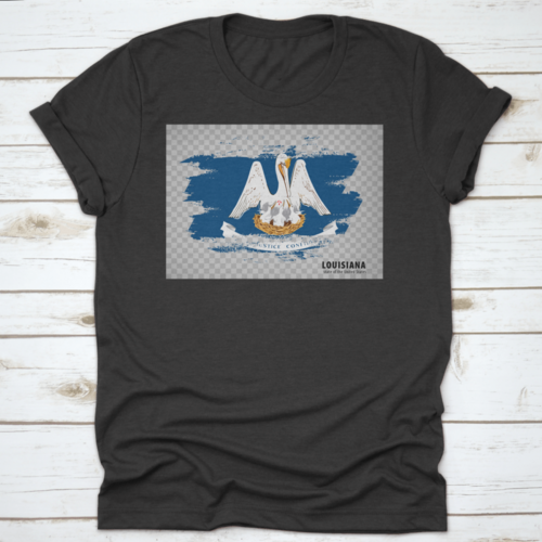 Brush Strokes Illustration Of Flag Of Louisiana, United States Of