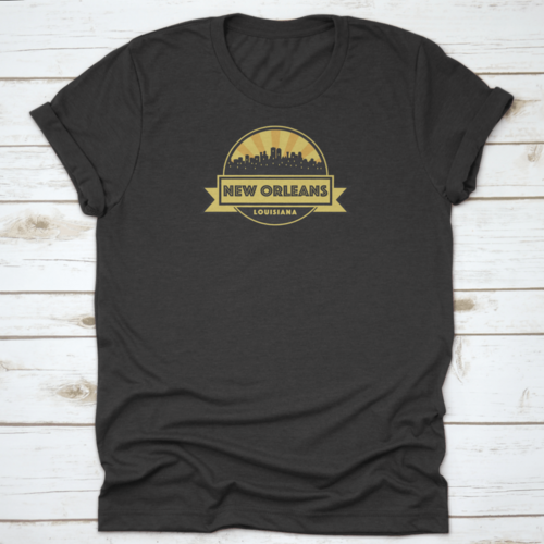 New Orleans Louisiana With Abstract Skyline Design Vector Illustration