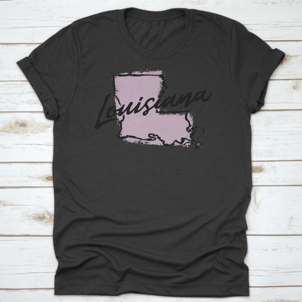 Hand Drawn Outline Illustration Of Louisiana State Map Vector Art