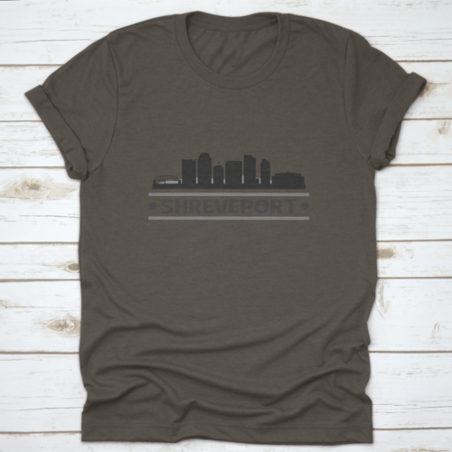 Shreveport Louisiana City Travel. City Skyline. Silhouette City.