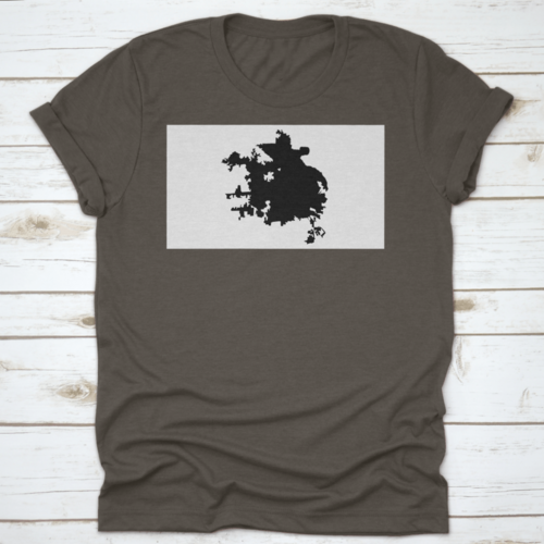 Black Silhouette Of A Map Of The City Of Shreveport In Louisiana In