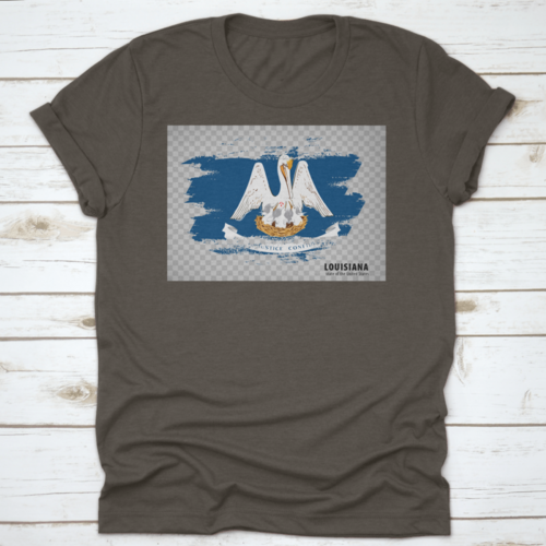 Brush Strokes Illustration Of Flag Of Louisiana, United States Of