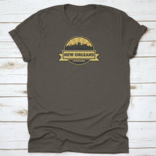 New Orleans Louisiana With Abstract Skyline Design Vector Illustration