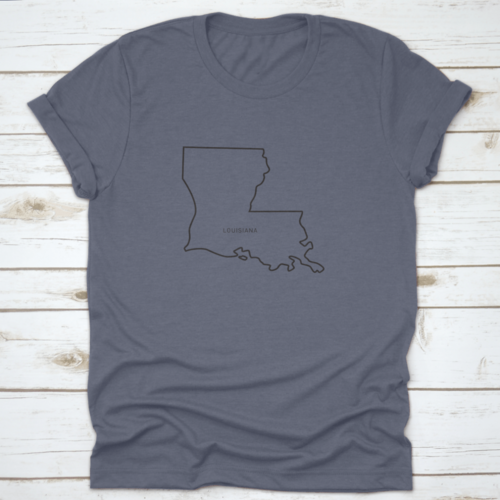Simple Line Drawing Outline Of The Map Of Louisiana Usa With Simple