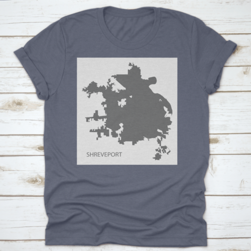 Shreveport Louisiana City Map Grey Illustration Silhouette Shape