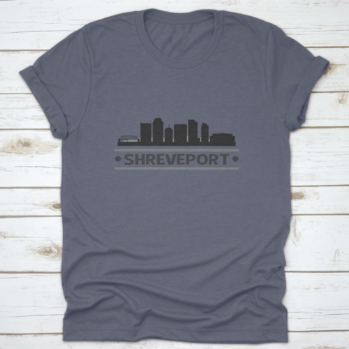 Shreveport Louisiana City Travel. City Skyline. Silhouette City.