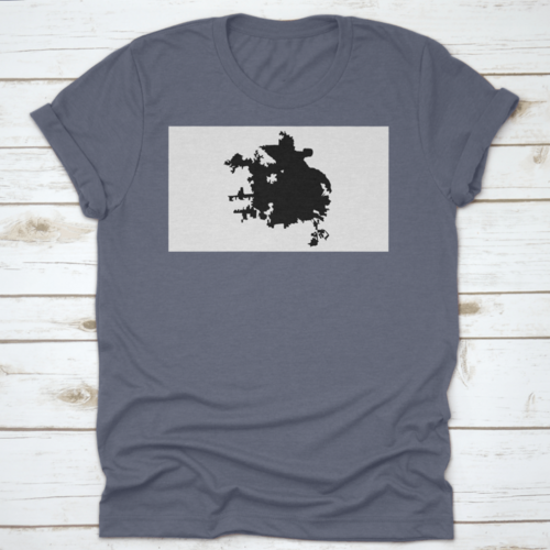 Black Silhouette Of A Map Of The City Of Shreveport In Louisiana In