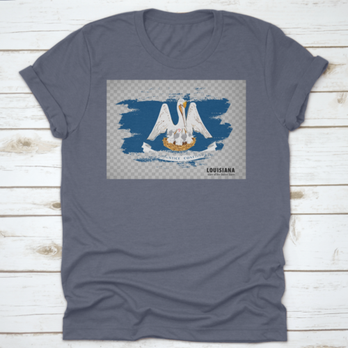 Brush Strokes Illustration Of Flag Of Louisiana, United States Of