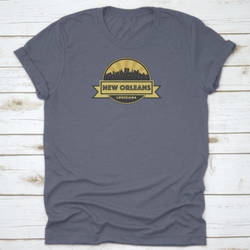 New Orleans Louisiana With Abstract Skyline Design Vector Illustration