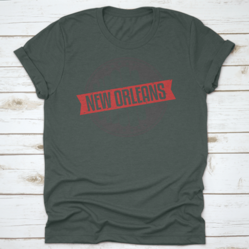 New Orleans Louisiana Round. Travel Stamp Icon Skyline City Design.