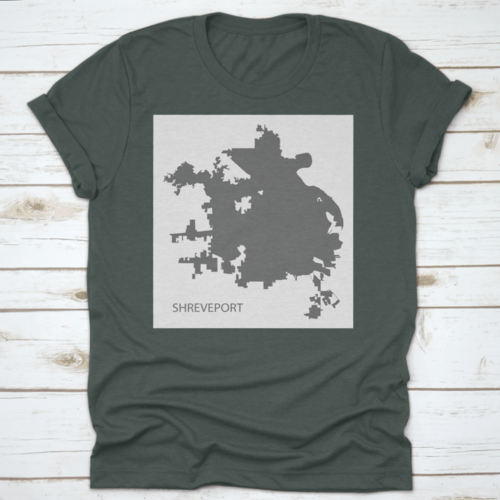 Shreveport Louisiana City Map Grey Illustration Silhouette Shape