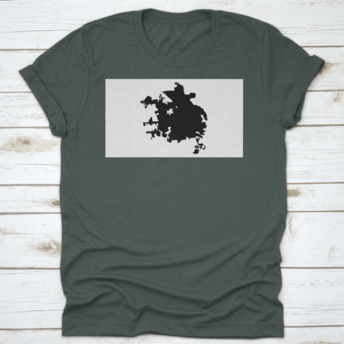 Black Silhouette Of A Map Of The City Of Shreveport In Louisiana In