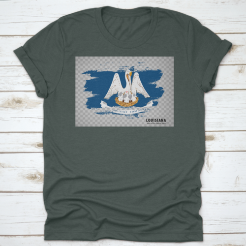 Brush Strokes Illustration Of Flag Of Louisiana, United States Of